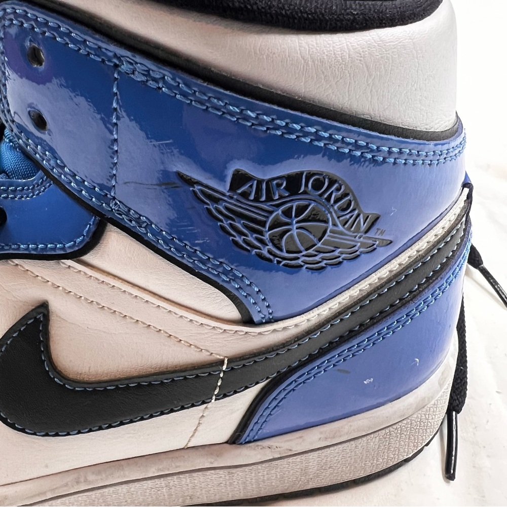 Nike Air Jordan 1 Mid SE Dd6834-402 Adult Unisex Blue Sneakers Sz 7.5 L010325 - Picture 7 of 9